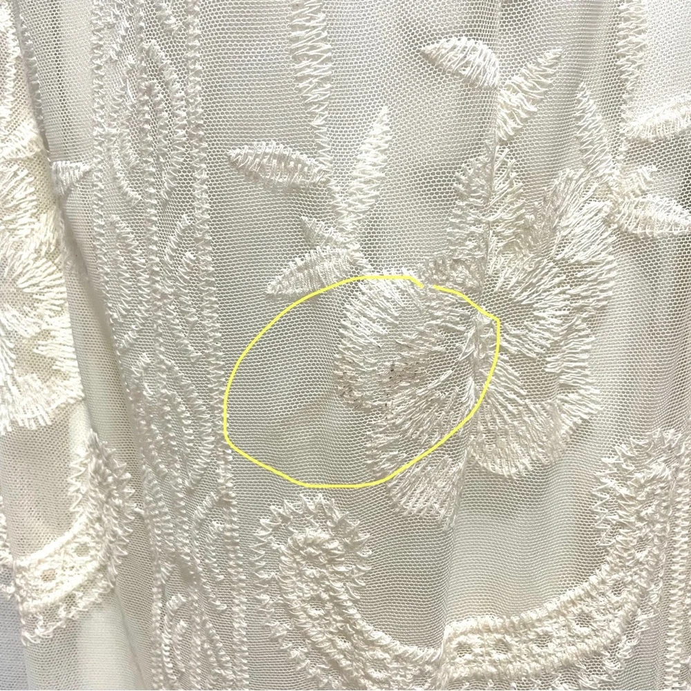 PinkBlush Cream Lace Mesh Overlay Maternity Maxi Dress Women's XL - Picture 16 of 16